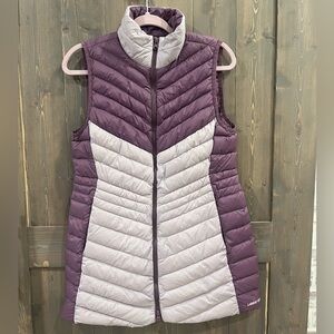 Lands' End Purple and Gray Quilted Vest